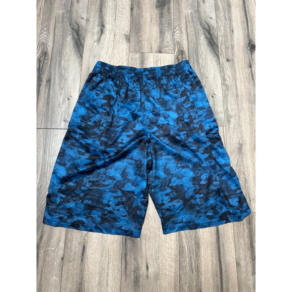 Pro Player XL Blue & Black Camouflage Athletic Shorts - Picture 4 of 5